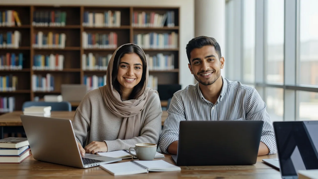 دانش‌آموزان در حال یادگیری آنلاین با لپ‌تاپ